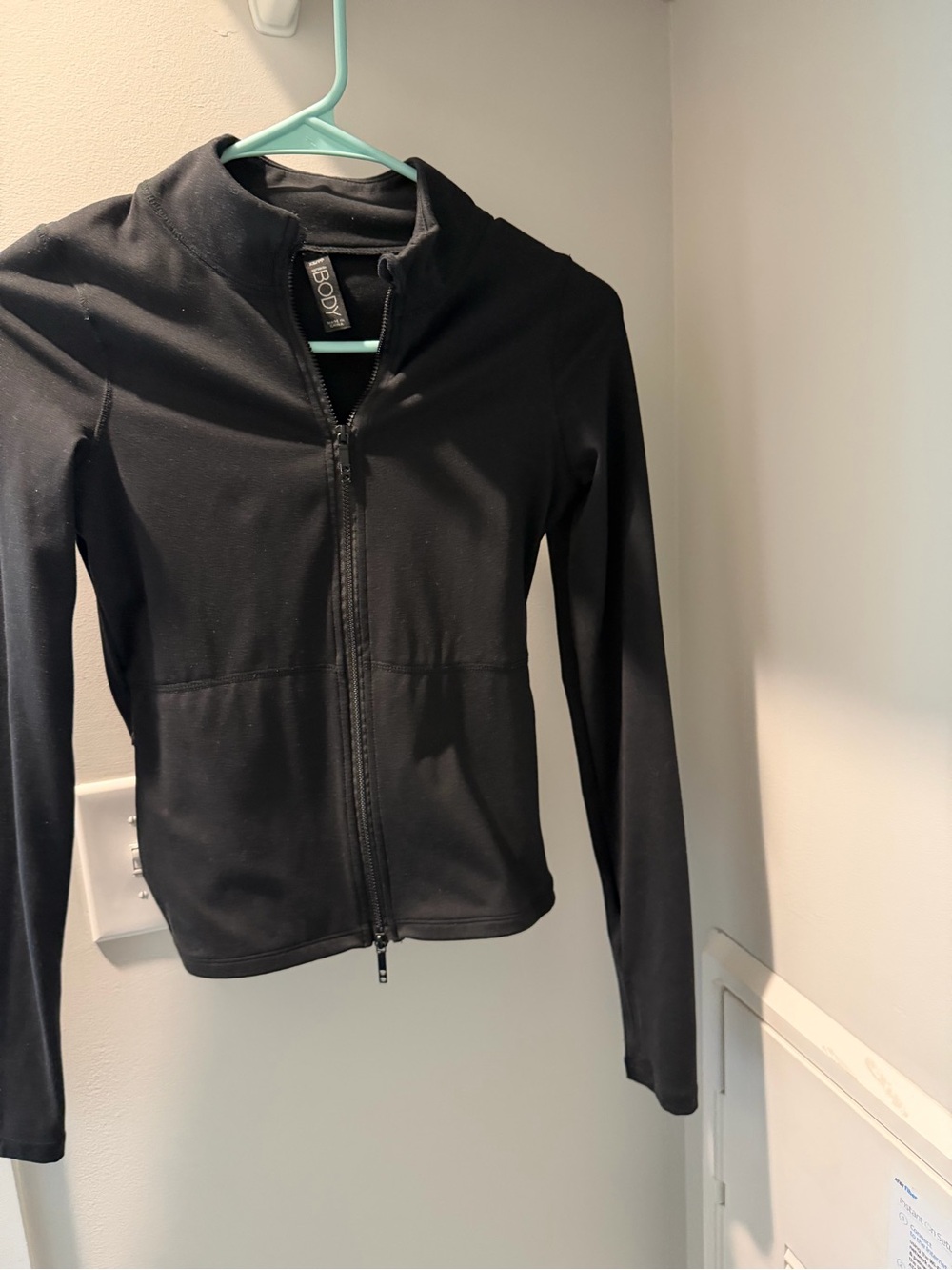 Black Zip-Front fitted Women's Jacket
